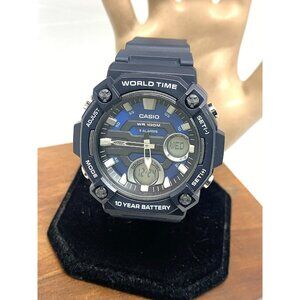 Casio Men's Watch AEQ120W-2AV Quartz World Time Blue Dial Resin 48mm 5679